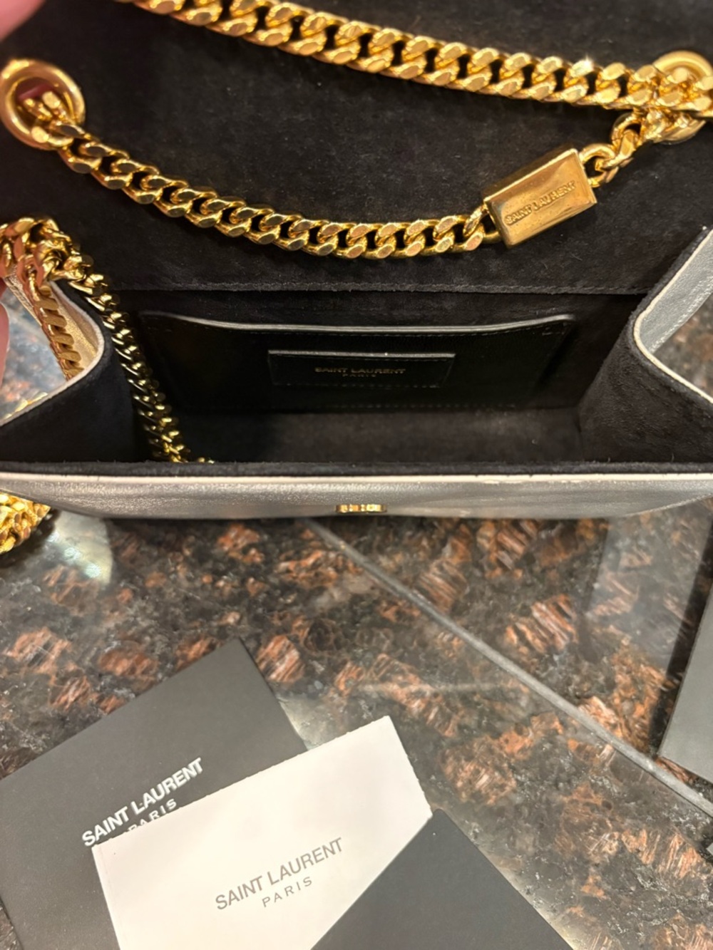 Saint Laurent Dust Bag Mini Kate Tassel Dust Bag Metallic new condition $2500 - Picture 14 of 14